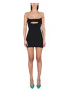 Gcds Rhinestone Logo Jersey Mini Dress In Black