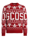 Gcds Logo Embroidered Jumper In Red