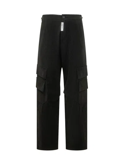 Gcds Workwear Cargo Trousers In Black/black