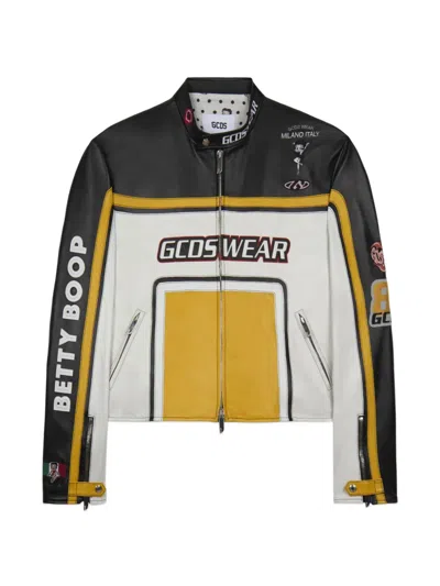 Gcds X Betty Boop Leather Biker Jacket In Multi