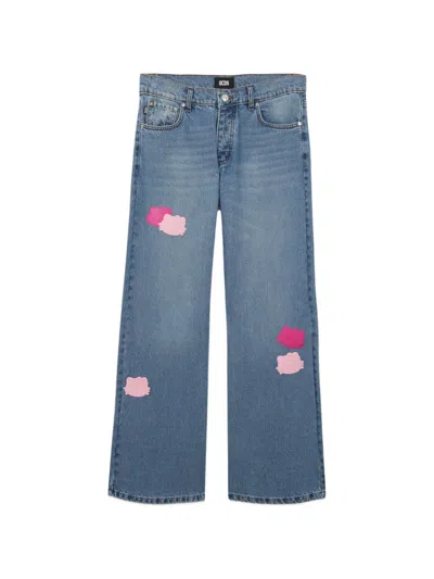 Gcds X Hello Kitty Denim Trousers In Blue