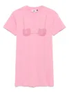 Gcds Crystal Embellished Graphic Print Crew Neck T-shirt In Pink