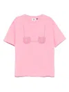 Gcds Crystal Embellished Graphic Print Crew Neck T-shirt In Multicolor