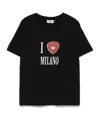 Gcds Graphic Print Milano Oversize T-shirt In Black