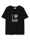 Gcds Graphic Print Milano Oversize T-shirt In Black