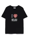 Gcds Graphic Print Milano Oversize T-shirt In Black