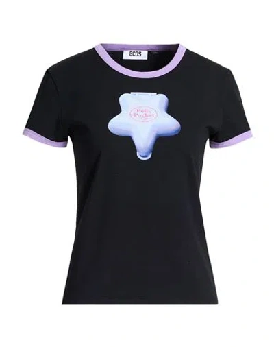 Gcds X Polly Pocket Woman T-shirt Black Size L Cotton, Elastane
