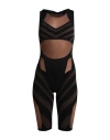 GCDS X WOLFORD GCDS X WOLFORD WOMAN JUMPSUIT BROWN SIZE M POLYAMIDE, ELASTANE