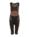 Gcds X Wolford Woman Playsuit Brown Size L Polyamide, Elastane In Black
