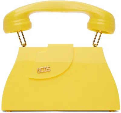 Gcds Yellow Call Me Comma Regular Bag In 04 Yellow