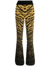 Gcds Zebra-patterned Jacquard Trousers In Black