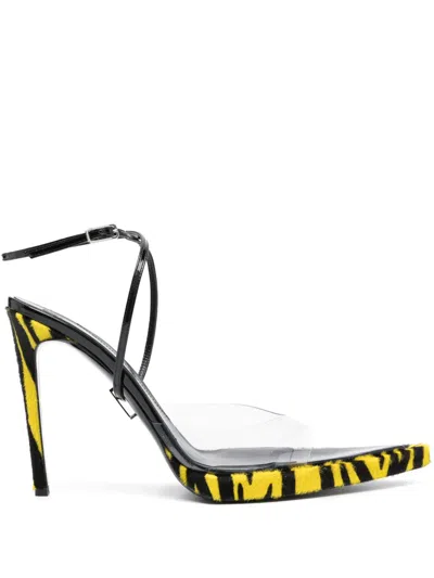 Gcds Zebra Rider 125mm Transparent-design Sandals In Black