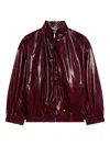 Gcds Zip Snakeskin Jacket In Red