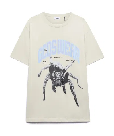Gcds Wear Spider Oversize T-shirt In Bone