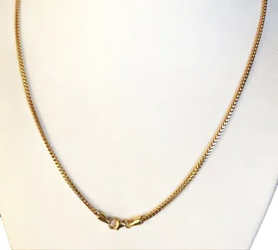 Pre-owned Gd Diamond 1.90mm 22" 13 Gm 14k Solid Gold Yellow Franco Women's Men's Chain Necklace