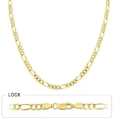 Pre-owned Gd Diamond 47.30 Gram 14k Solid Gold Yellow Women's Men's Figaro Chain Necklace 26" 7.00mm