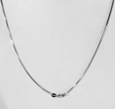 Pre-owned Gd Diamond 6.00gm 14k Solid White Gold Women's Men's Box Chain Polished Necklace 24" 1.20mm