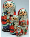 G.debrekht 5-piece Birdy Santa Russian Matryoshka Nested Doll Set In Multi