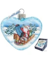 G.debrekht Accordion Santa Glass Ornament In Multi