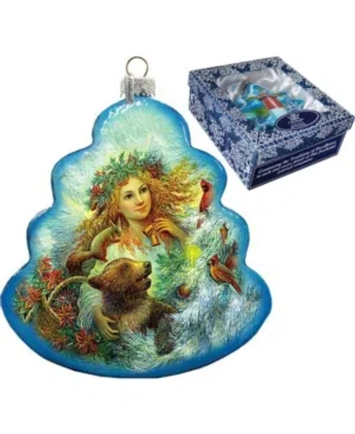 G.debrekht Christmas Angel Holiday Splendor Glass Ornament In Multi