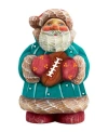 G.debrekht Football Santa Figurine In Multi