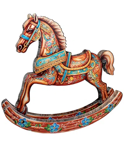 G.debrekht G. Debrekht Enchanting Rocking Horse Centerpiece In Multi