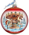 G.debrekht G. Debrekht Winter Wonderland Carousel Christmas Glass In Multi