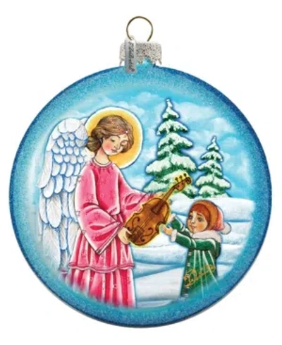 G.debrekht Guardian Of Music Angel Glass Ornament In Multi