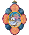 G.debrekht Hand Painted Angel Village Scenic Ornament In Multi