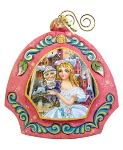 G.debrekht Hand Painted Nutcracker Scenic Ornament In Multi