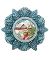G.debrekht Hand Painted Scenic Ornament Cardinal Snowfall In Multi