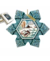 G.debrekht Hand Painted Scenic Ornament Robin Snowfall In Multi