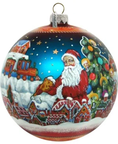 G.debrekht Limited Edition Oversized Ginger Bread House Glass Ornament In Multi