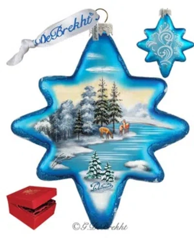 G.debrekht Peaceful Kingdom North Star Limited Edition Glass Ornament In Multi