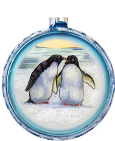 G.debrekht Penguins C Ball Glass Ornament In Multi