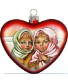 G.debrekht Remembering Friends Hart Glass Ornament In Multi