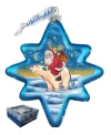 G.debrekht Ride To North Pole Santa Glass Ornament In Multi