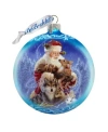 G.debrekht Santa Little Friends Glass Ornament By Dona Gelsinger In Multi
