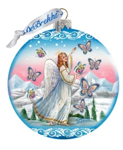 G.debrekht Serenity Angel Limited Edition Hand Painted Glass Ornament In Multi