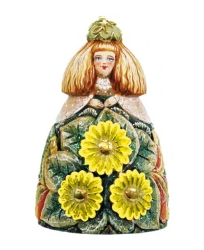 G.debrekht Sunflower Girl Bell Scenic Ornament In Multi