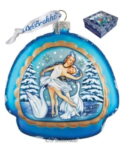 G.debrekht Swan Lake Rainbow Glass Ornament In Multi