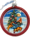 G.debrekht Trim A Tree Boy With Dogs C Ball Glass Ornament In Multi