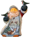 G.debrekht Winter Fawn Tiny Tale Santa Figurine In Multi