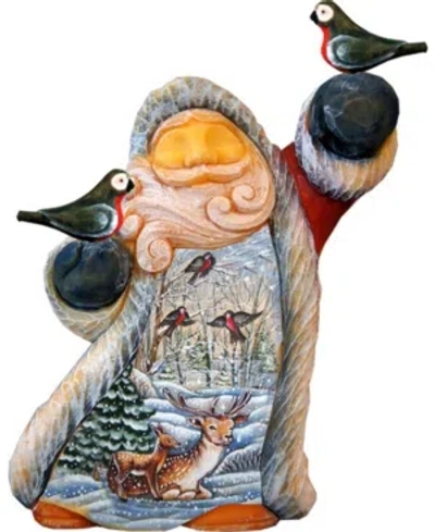 G.debrekht Winter Fawn Tiny Tale Santa Figurine In Multi