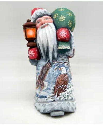 G.debrekht Woodcarved And Hand Painted Santa Eagle Santa Masterpiece Signature Figurine In Multi