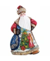 G.debrekht Woodcarved And Hand Painted Santa Tree And Angel Figurine In Multi