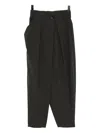 Gdel By Gaze De Lin Asymmetric-pocket Trousers In Black
