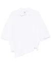 Gdel By Gaze De Lin Asymmetric Polo Top In White