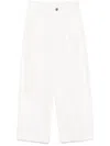Gdel By Gaze De Lin Asymmetric Tapered Trousers In White