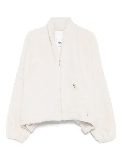 Gdel By Gaze De Lin Bouclé Jacket In White